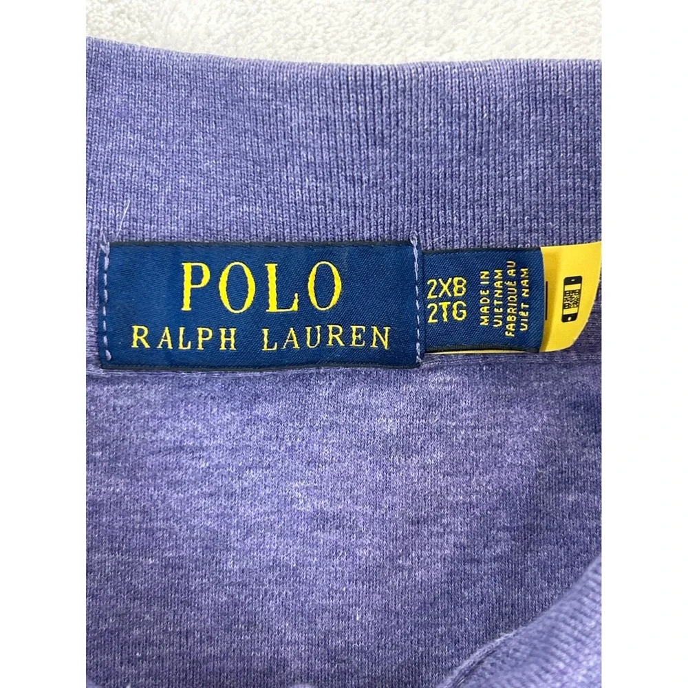 Polo Ralph Lauren Polo Mens 2XB Purple Classic Short‎ Sleeve Flesh Pony